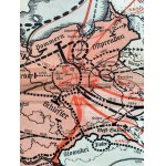 Mapa Třetí říše včetně migračních pohybů německého obyvatelstva v průběhu staletí - Mnichov 1941, [Poklad z Walbrzychu].