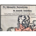 Mapa Třetí říše včetně migračních pohybů německého obyvatelstva v průběhu staletí - Mnichov 1941, [Poklad z Walbrzychu].