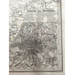Mapa - Wysp Brytyjskich - XIX wiek [ miedzioryt ręcznie kolorowany], Anglia