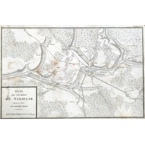 Wojny Napoleońskie - Plan Nasielska i okolic - 1807 rok, [ Ambrosie Tardieu]