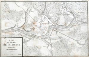 Napoleonic Wars - Plan of Nasielsk and its environs - 1807, [ Ambrosie Tardieu].