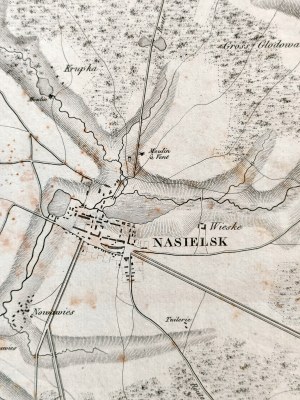 Napoleonic Wars - Plan of Nasielsk and its environs - 1807, [ Ambrosie Tardieu].