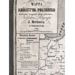 Geografický atlas světa od Józefa Herknera - 20 map - Varšava 1863, [ Polské království, Prusko, Evropa Asie, Spojené státy].