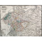 Geografický atlas světa od Józefa Herknera - 20 map - Varšava 1863, [ Polské království, Prusko, Evropa Asie, Spojené státy].