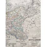 Geografický atlas světa od Józefa Herknera - 20 map - Varšava 1863, [ Polské království, Prusko, Evropa Asie, Spojené státy].