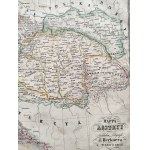 Geografický atlas světa od Józefa Herknera - 20 map - Varšava 1863, [ Polské království, Prusko, Evropa Asie, Spojené státy].