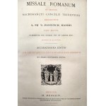 Mszał Rzymski - Missale Romanum - Mechliniae H. Dessain , 1885 rok [ mistrzowska oprawa]