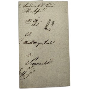 List - Stempel Neumarkt - Nowy Targ Galicja - XIX wiek