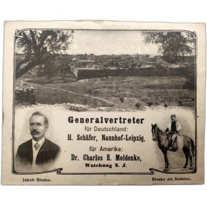 Koperta reklamowa - Jakub Rieske ok 1900 rok