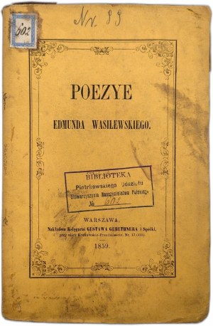 Wasilewski Edmund - Poezye - Warschau 1859