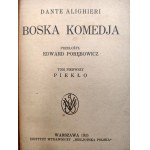 Dante Alighieri - Boska Komedia - Piekło Czyściec Raj - komplet, Warszawa 1925