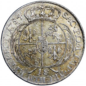 Poland (Saxony), August III, ort 1754, men. Leipzig, E. Croll