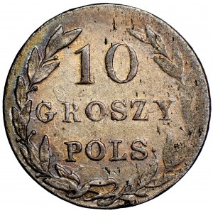 Poland, Congress Kingdom, Nicholas I, 10 groszy 1828, mens. Warsaw, Frederick Hunger