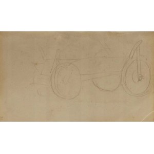 Jacek Malczewski (1854 - 1929), Sketch of a country wagon, ca. 1872