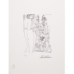 Pablo Picasso (1881 - 1973), litografie, Marie - Terezie přemýšlí o svém surrealistickém obrazu