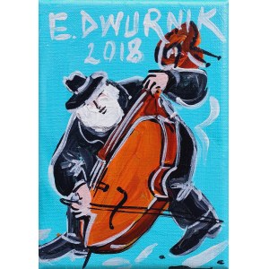 Edward Dwurnik (1943 - 2018), Contrabassist, 2018.
