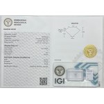 Diament 0.21 ct Si2 F Certyfikat IGI