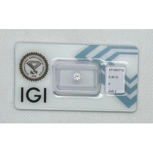 Diamant 0,30 ct VVS2 F IGI certifikát