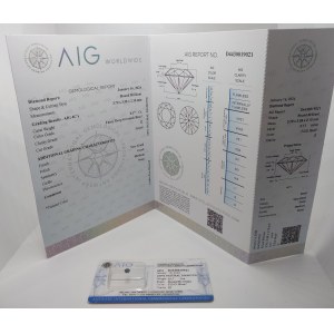 Diamant 0,17 ct I2 AIG Mailand