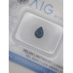 Szafir naturalny 0.68 ct AIG Milan