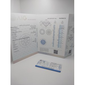 Natürlicher Diamant 0,18 ct I2 AIG Mailand