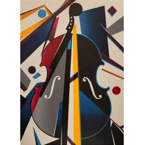 Jean-Claude Plewniak (alias Mark Renton), Geometric Double Bass , 2022.