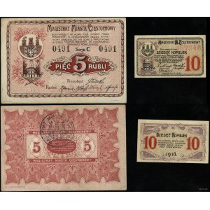 dawny zabór rosyjski, zestaw: 10 kopiejek i 5 rubli, 1915