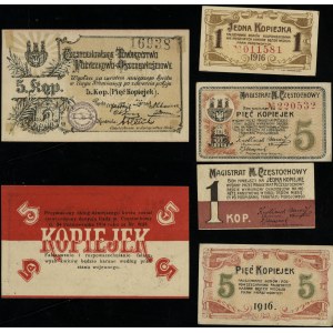 dawny zabór rosyjski, zestaw 3 bonów, 1916