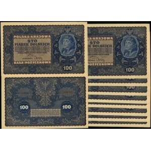 Poland, set: 10 x 100 Polish marks, 23.08.1919