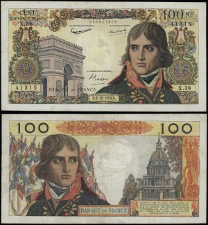 France, 100 new francs, 3.12.1959