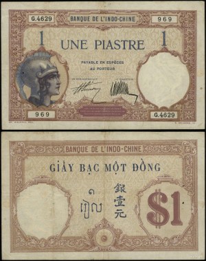 Indochina, 1 piastre, no date (1927-1931)