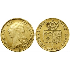 France, double louis d'or, 1786 T, Nantes