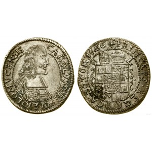Autriche, 3 krajcars, 1666, Kroměříž