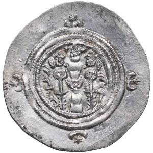 Sasanian Kingdom (Hamadan) AR Drachm RY 38 (627/28) - Khusro II (590-628 AD)