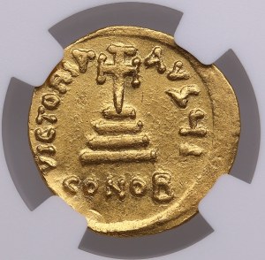 Byzantine Empire (Constantinople) AV Solidus, c. AD 629-631 - Heraclius (AD 610-641), with Heraclius Constantine - NGC A