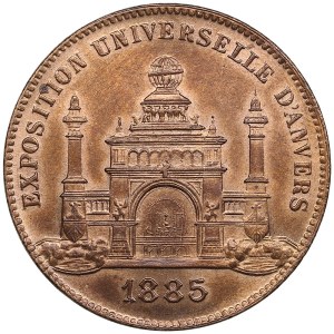 Belgium (Antwerpen) Universal Exposition Event medal by Léopold Wiener, 1885