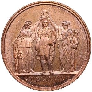 Germany Bronze Medal 1826 - Restrike - Johann Wolfgang von Goethe's 75th birthday