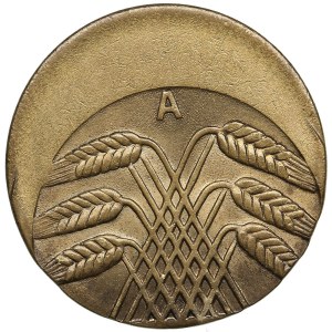 Germany (Weimar Republic) 50 Pfennigs, ND - Mint error - Struck off center 25%