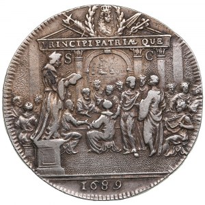 Netherlands (Rotterdam) Silver Medal (Jeton) 1689 - Coronation of William and Mary