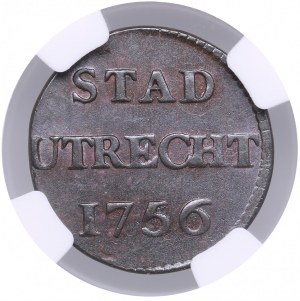 Netherlands (Utrecht) Duit 1756 - NGC MS 64 BN