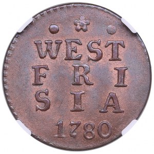 Netherlands (West Friesland) Duit 1780 - NGC MS 64 RB