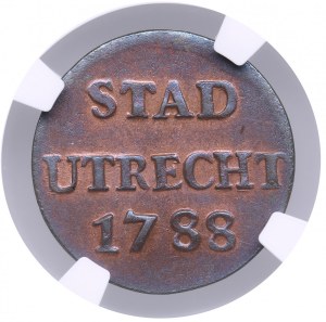Netherlands (Utrecht) Duit 1788 - NGC MS 63 BN