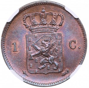 Netherlands 1 Cent 1863 - William III (1849-1890) - NGC MS 64 BN