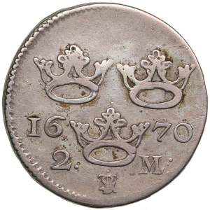 Sweden 2 Mark 1670 - Karl XI (1660-1697)