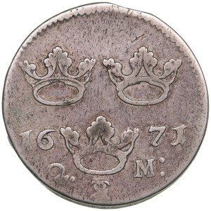 Sweden 2 Mark 1671 - Karl XI (1660-1697)