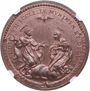 Vatican (Papal States) Bronze Medal 1669 (Anno III) - The Cannonisation of San Pietro d’Alcantara and Santa Maria Maddal