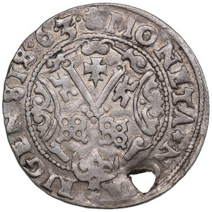 Riga (Archbishopric of Riga, Kokenhusen) AR Ferding 1563 - Wilhelm Markgraf von Brandenburg (1539-1563)