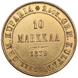 Finland (Russia) 10 Markkaa 1879 S - Alexander II (1855-1881)