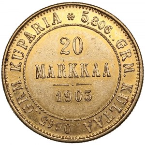 Finland (Russia) 20 Markkaa 1903 L - Nicholas II (1894-1917)