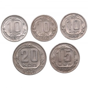 Group of Russian (USSR) coins (5)